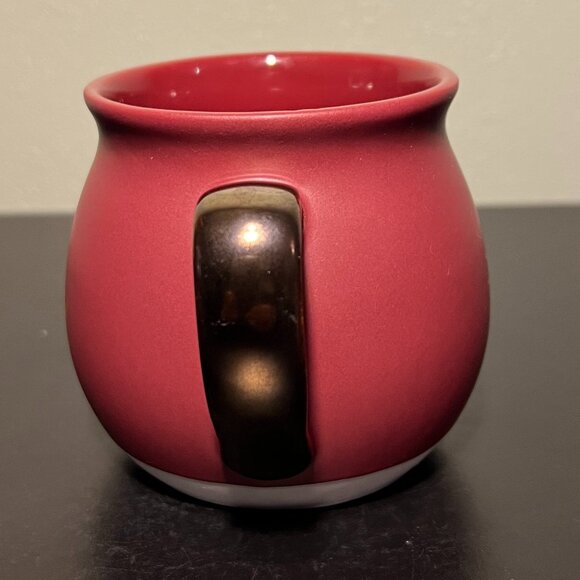 THRESHOLD Letter "L" Initial Monogram Rounded Maroon Stoneware Mug - Picture 4 of 14